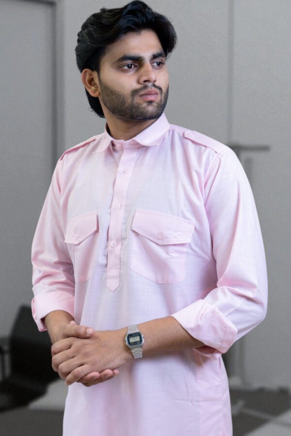 Pink Pathani Kurta