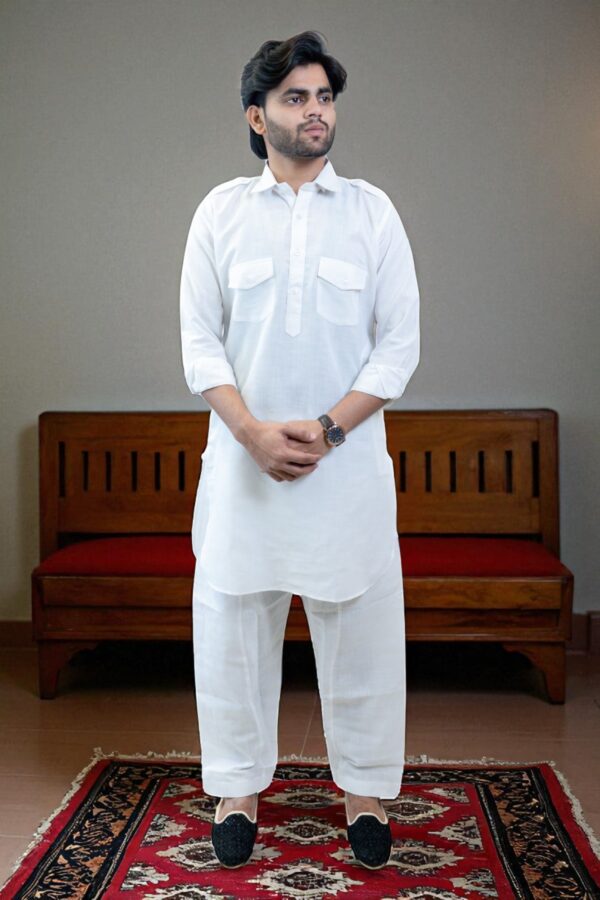 Men’s Pathani Kurta with Salwar – 100% Cotton & Comfortable - Image 2