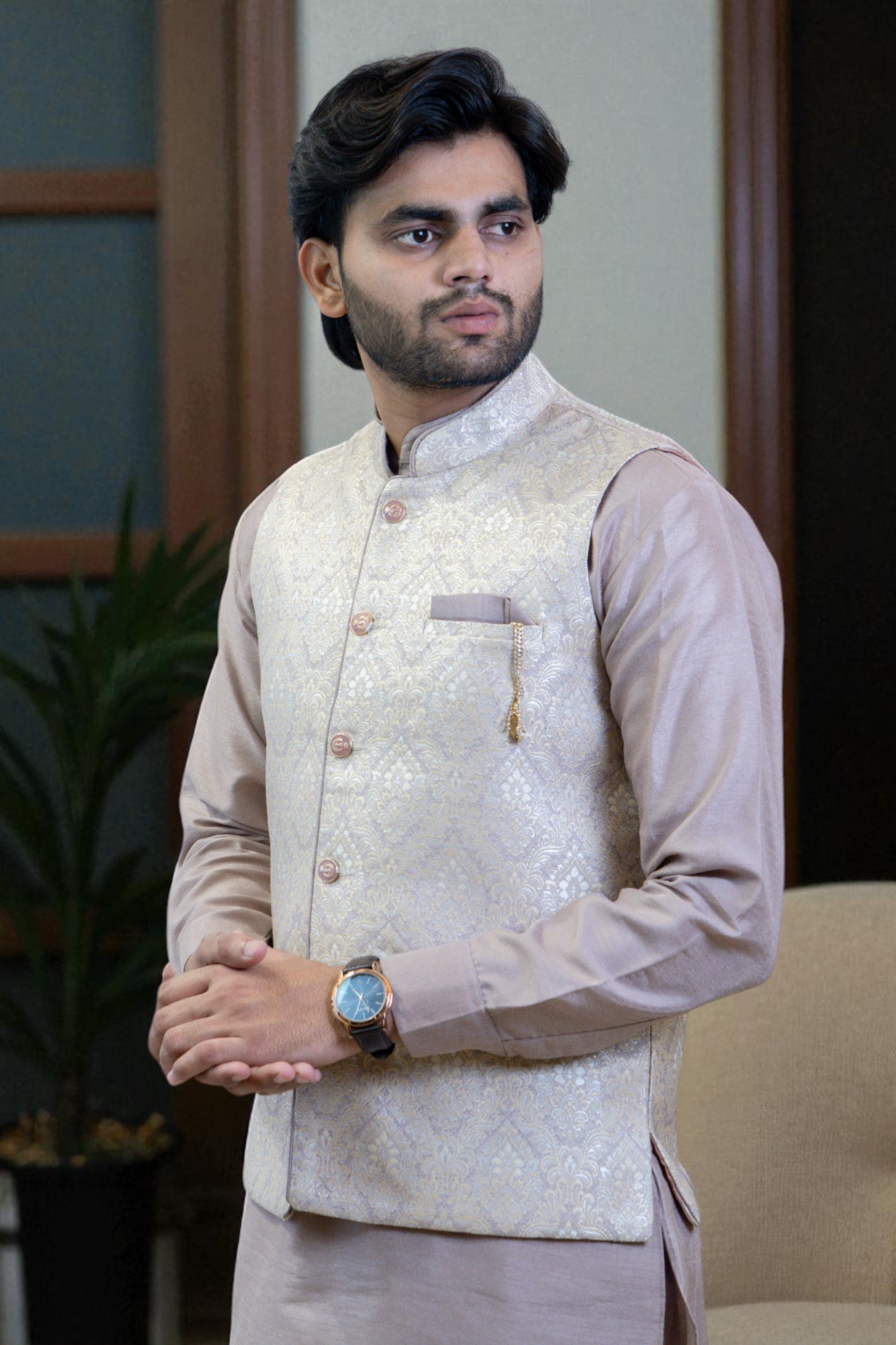 Lavender Silk Rayon Ethnic Wear Kurta Jacket – Festival & Occasion Wear