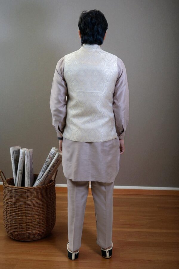 Lavender Silk Rayon Ethnic Wear Kurta Jacket – Festival & Occasion Wear - Image 7