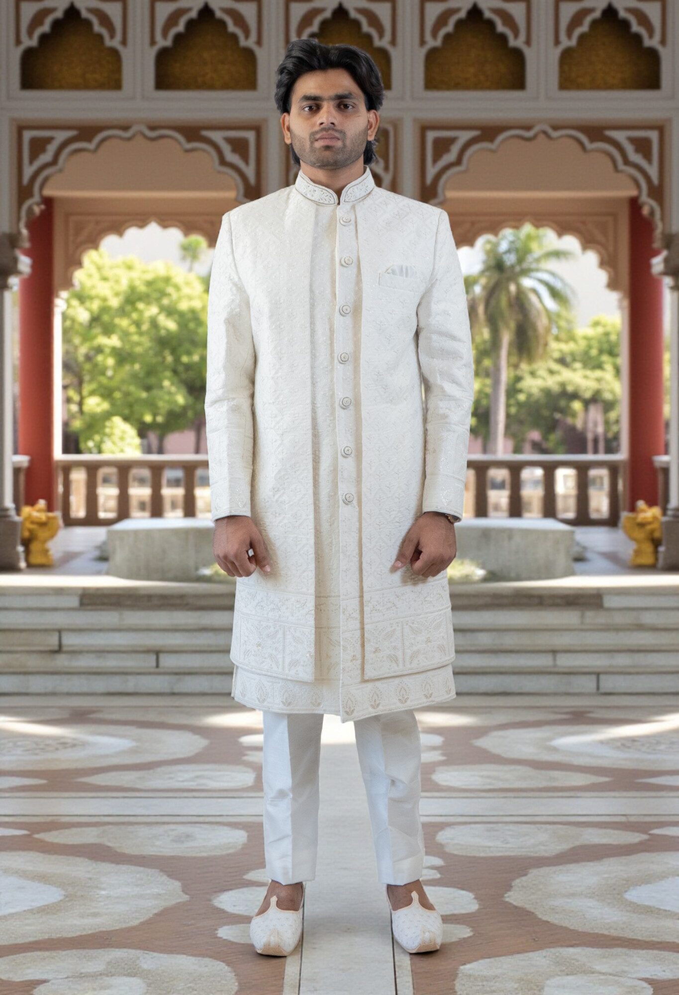 Sherwani for Men with Elegant Embroidery – Premium Comfort & Style