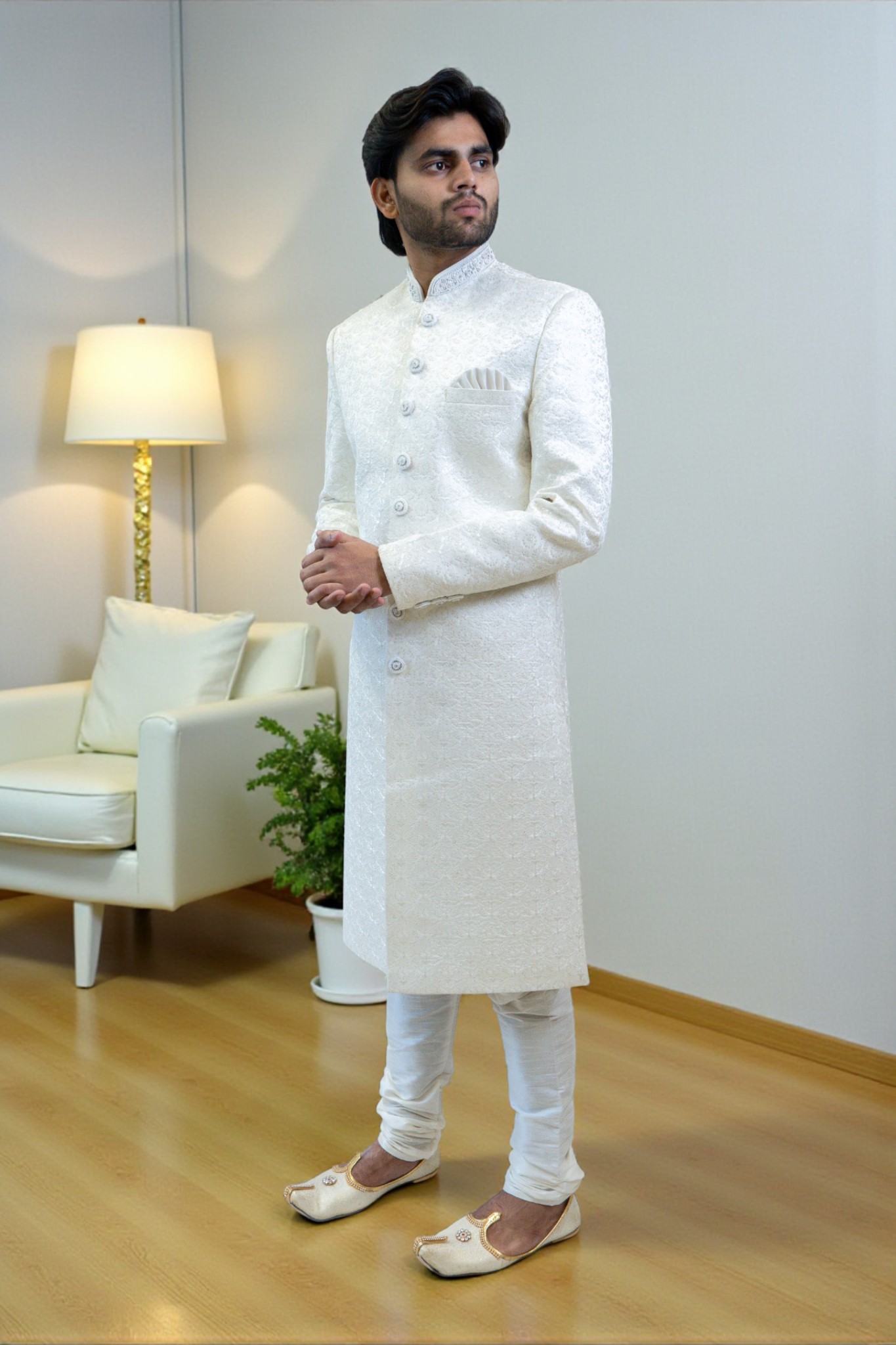 Sherwani for Men – Multi-Design Thread Work, Elegant & Comfortable - Image 2