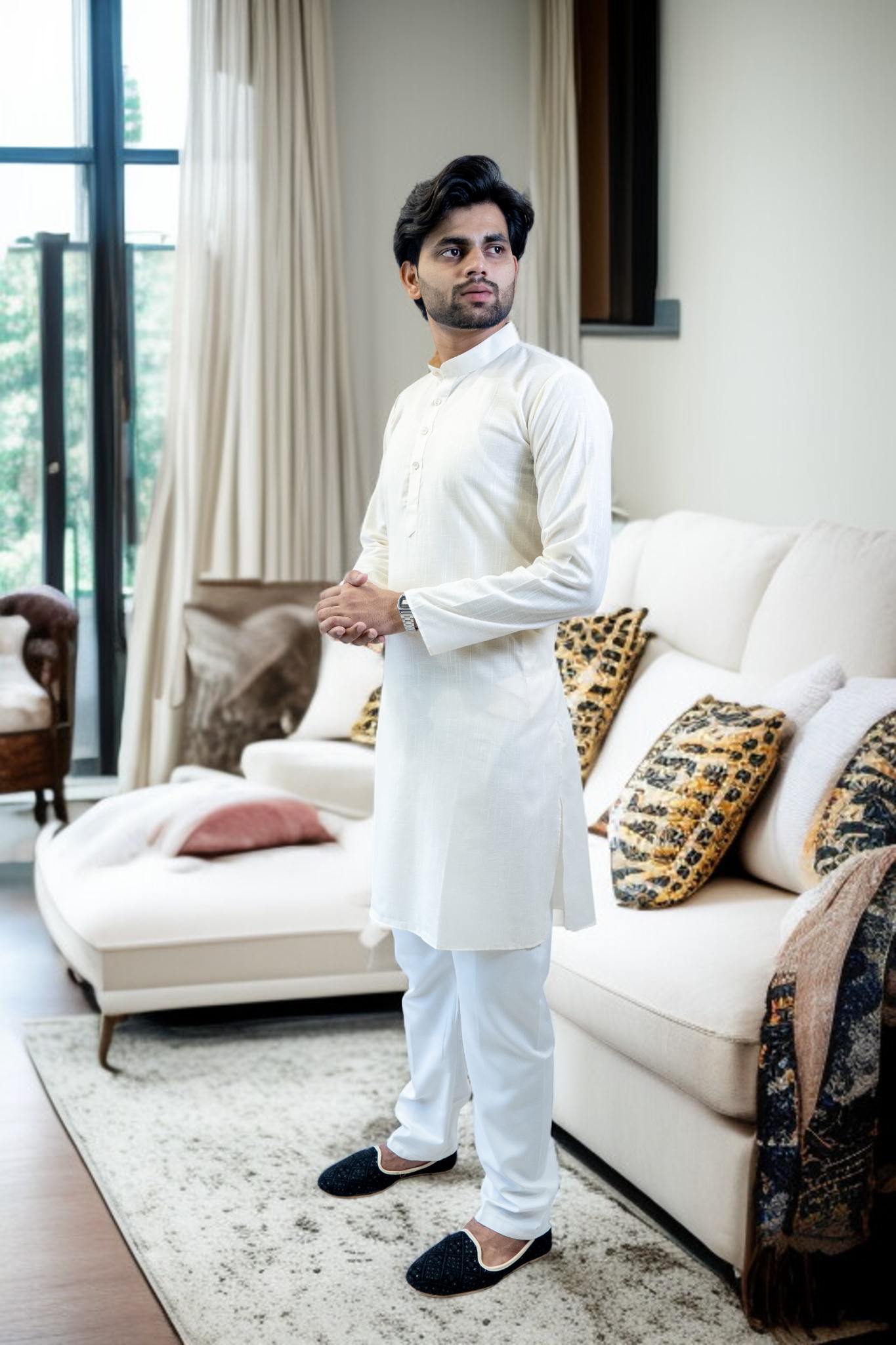 White Kurta Pajama – Pure Comfort for Everyday Wear - Image 4