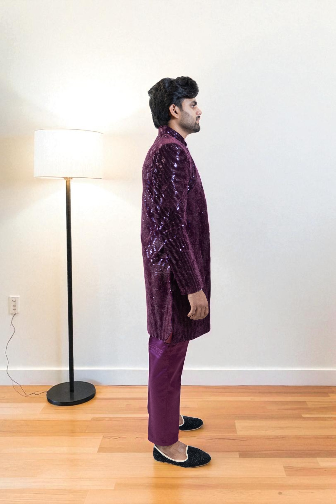 Wine Indo-Western Suit – Stylish Party Wear - Image 5